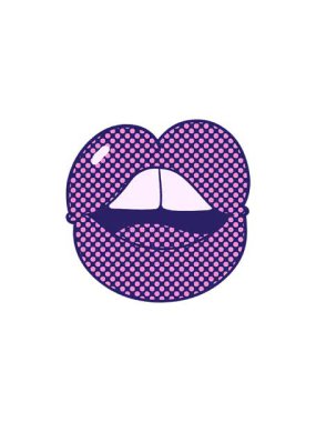 Dolgun dudakların yıldız patlaması etkisi animasyonu