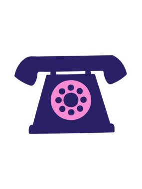 Eski tarz telefon karikatürünün hareketli animasyonunu oynat