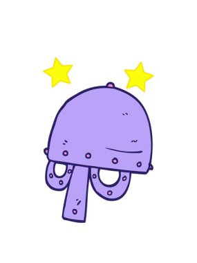 dönen yıldızlar çizgi film karalama Viking miğferinin animasyonu