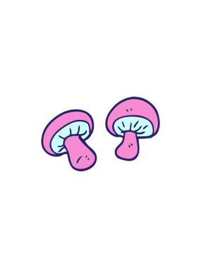 karikatür mantarlarının radyoaktif parlayan animasyonu