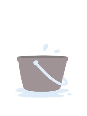 Bir kova suyun canlanması ve yüzdürülmesi