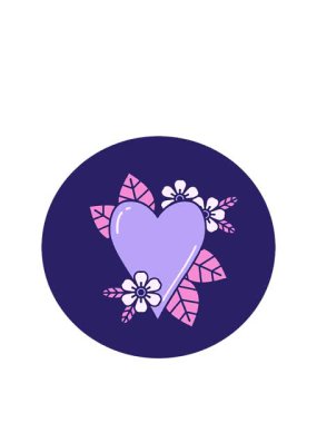 Çember kalp dövme tasarımının animasyonunu genişletiyor