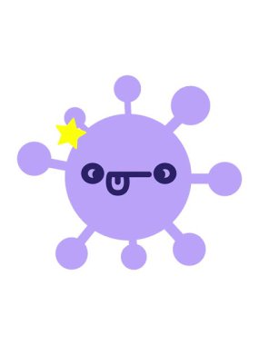 Parıldayan yıldızlar şaşkın şaşı virüsün animasyonunu etkiler.