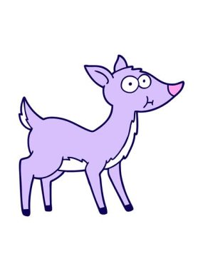 Geyik çizgi filminin neon ışık efektleri