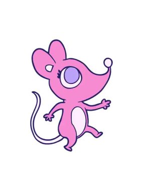 Şirin çizgi film faresinin titreyen hareketi.