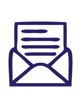 Bir harf ve zarf simgesi çiziminin ışık efekti canlandırması