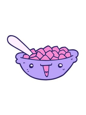 Tatlı mısır gevreğinin hareketli animasyonu.