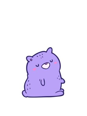 Oyuncak ayı dizaynının yükseliş ve yüzme animasyonu