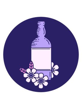 Şarap şişesi yuvarlak tasarımının sallanan hareketi