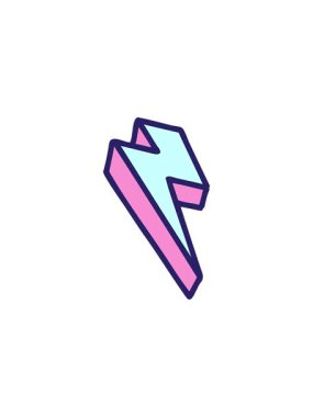 Dövme stili yıldırımın yıldız patlaması etkisi animasyonu