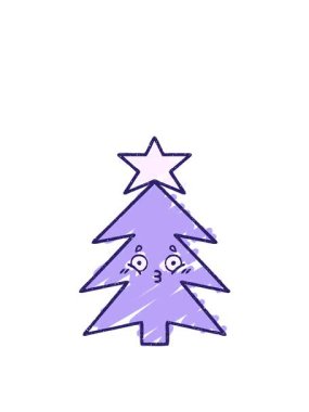 Noel Ağacı Tebeşir çizgi filminin hareketli animasyonu