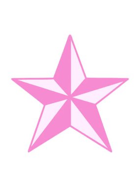 Bir yıldız tasarımının neon ikonik dövme biçiminin canlandırma efekti