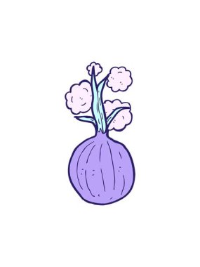 Çizgi film soğanının hareketli animasyonu