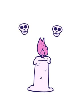 kafatası dönen mum animasyonu