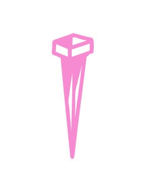 Dövmenin titreşimli animasyonu siyah çizgili demir çivi stilinde.