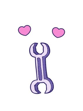 dönen kalpler anahtar çiziminin animasyonu