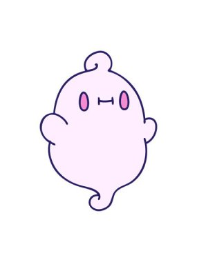 Mutlu bir cadılar bayramı hayaletinin çizgi filminin hareketli animasyonu