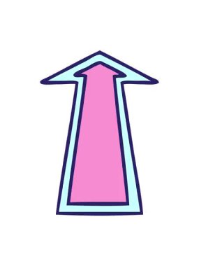 El hareketlerinin titreyen animasyonu bir okun garip çizgi filmi.