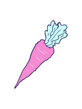 Çizgi film havuç illüstrasyonunu salla ve duraklat