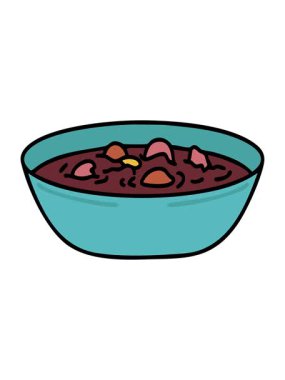 Geleneksel Brezilya fasulye feijoada yahnisinin parlak ışık efekti