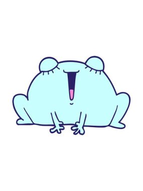 Tatlı kurbağanın hareketli animasyonu