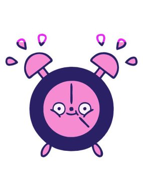 Çizgi roman tarzı bir çalar saatin animasyonunu çalıştır