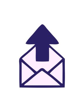 Bir e-posta işaretinin çizgi filmini salla ve duraklat