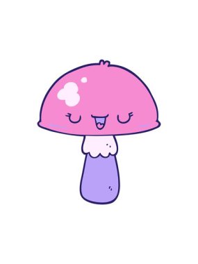 Dikkat çekici karikatür mantarı animasyonu