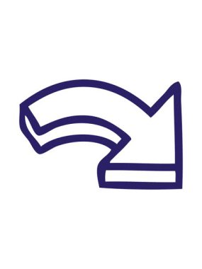 Yön çizen bir okun çizgi filmini salla ve duraklat