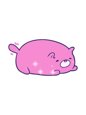 Sevimli kedi çiziminin parıltı efekti