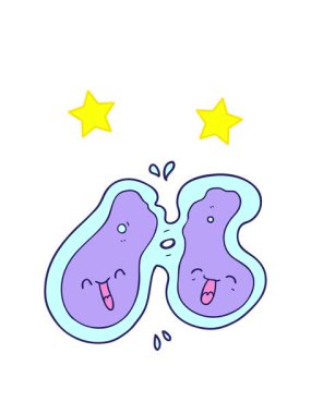 dönen yıldızların çizgi film hücre bölünmesi animasyonu