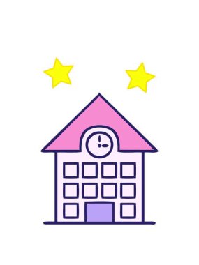 dönen yıldızlar sevimli bir kasaba evinin çizgi filmlerinin animasyonları