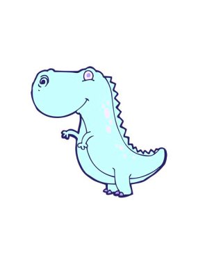 Karikatür dinozor karalamalarının animasyonunu çalıştır