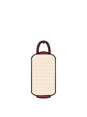 Geleneksel Japon kağıt fenerinin zıplama hareketli animasyonu