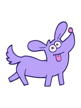 El çizimi mutlu köpeğin hareketli animasyonu.