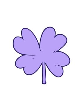 Karikatür dört yapraklı yoncanın canlandırma etkisi