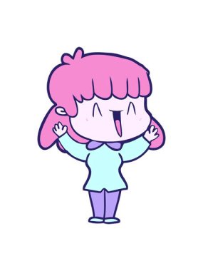 Neon kadın çizgi filminin animasyonunu salla ve durdur