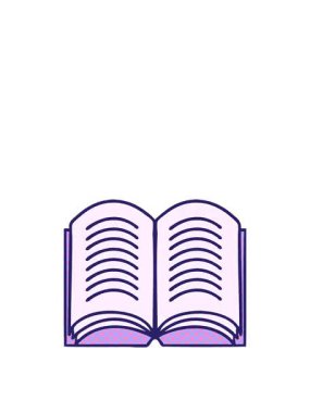 Çizgi roman tarzı açık bir kitabın yükseliş ve yüzme animasyonu