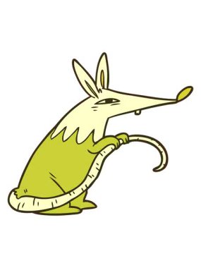 Çizgi film sinsi bir farenin renkli animasyonu