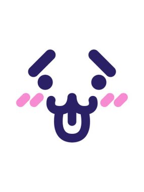 Yüzü kızaran sevimli hayvan yüzü simgesinin basınçlı animasyonu