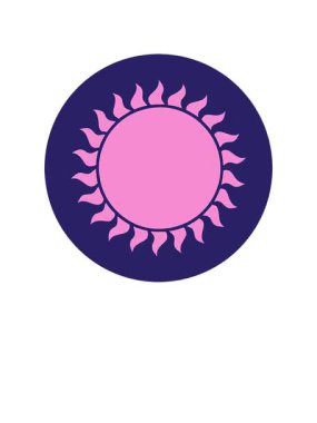 İkonik dövme stili güneşin yükselişi ve yüzüşü