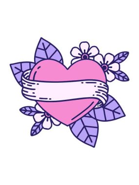 Kalp ve afişin stilize edilmiş görüntüsünü salla ve duraklat