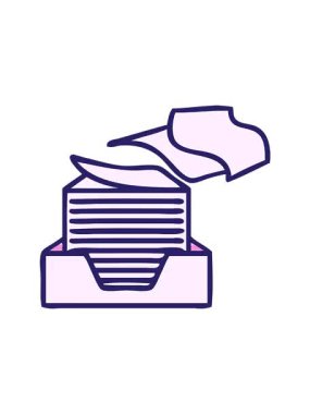 Yığılmış kağıtların gölgelenmiş karikatürlerinin dönen hareket animasyonu