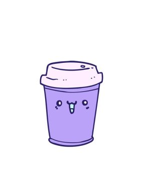 Yanıp sönen çizgi film animasyonları kahveyi dışarı çıkarır.