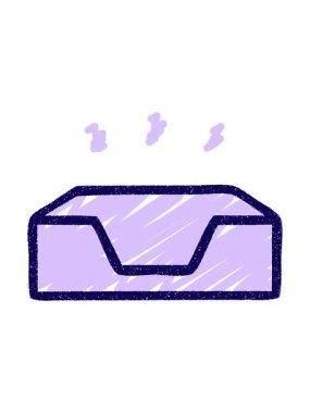 In Tray Tebeşir Çiziminin neon ışık efekti canlandırması