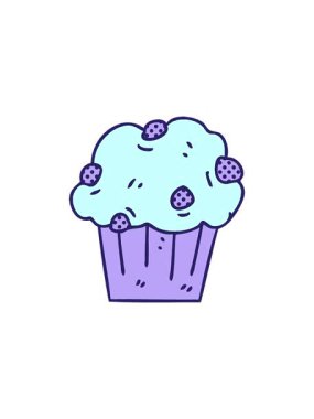 Çizgi roman tarzı çikolatalı pastanın satış animasyonu