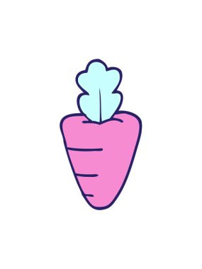 Çizgi filmin hareketli animasyonu. Sağlıklı havuç.