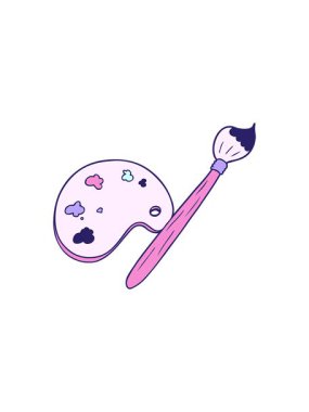 Sanatçı palet tasarımının bölünme efekti canlandırması