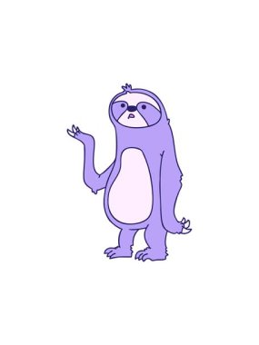 Dikkat çekici el çizimi çizgi film tembelliği animasyonu