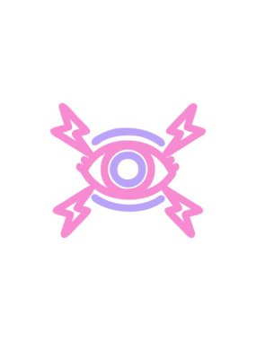 Mistik göz sembolü simgesinin hareketli canlandırması